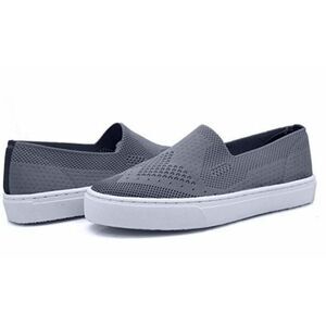 WOMENS LAFORST JAZZ  SLIP-ON SLIP RESISTANT SAFETY WORK SHOES SIZE 9.5 PEWTER